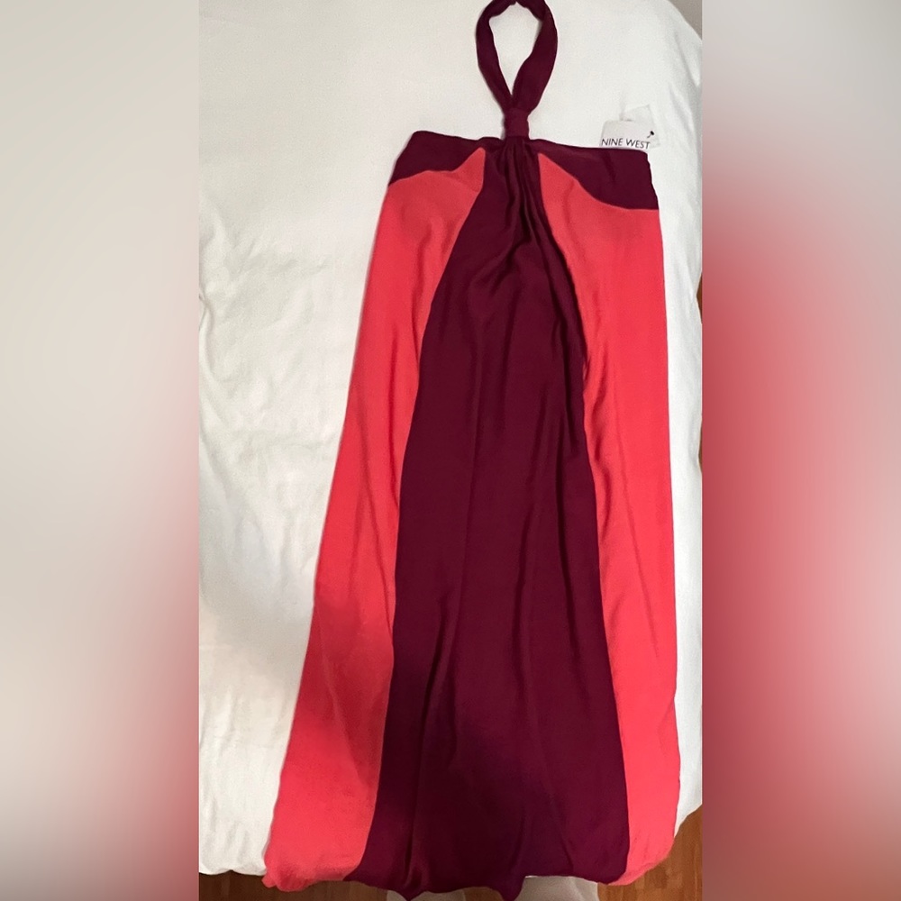 Long, Nine West, halter dress.